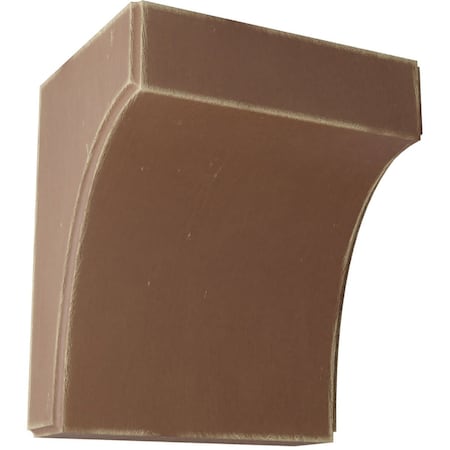 Ekena Millwork 5 1/4"W x 4"D x 6"H Clarksville Wood Vintage Decor Bracket, Weathered Brown BKTWD05X04X06CVBR